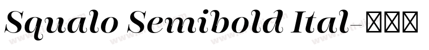 Squalo Semibold Ital字体转换